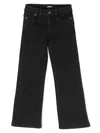 Molo Asta Washed Flared Trousers In Black