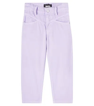 Molo Kids' Augustine Straight Jeans In Pink