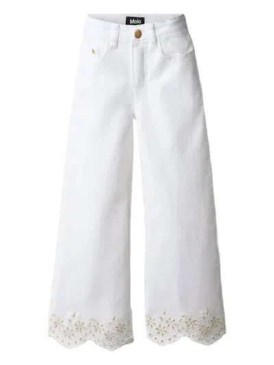 Molo Kids' Ava Trousers In White