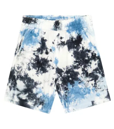 Molo Kids' Avart Tie-dye Cotton Shorts In Atlas Tie Dye