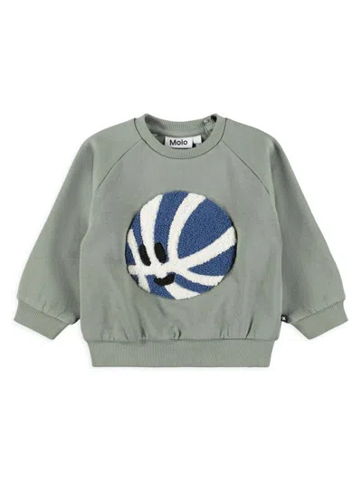 Molo Baby's & Little Kid's Chenille Basketball Sweater In Green