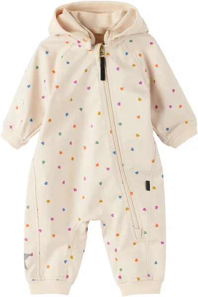 Molo Baby Beige Hill Jumpsuit In Multi