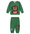 Molo Baby Bless Sweater And Sol Sweatpants Set In Green