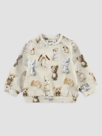 Molo Baby Boy's & Little Boy's Disc Animal-print Cotton Sweatshirt In Blue