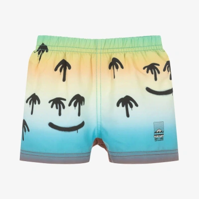 Molo Baby Boys Blue Happy Palm Swim Shorts (upf50+)