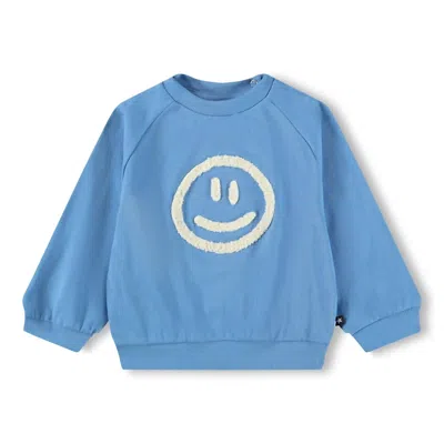 Molo Kids' Baby Boys Disc Sweatshirt In Blue Tide