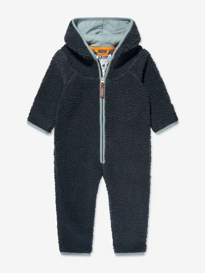 Molo Baby Boys Fleece Pramsuit In Blue ModeSens