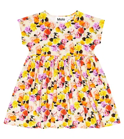 Molo Baby Channi Floral Cotton-blend Dress In Baby Roses