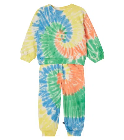 Molo Kids' Baby Dear And Simeon Sweatshirt And Sweatpants Set In Multi