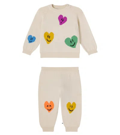 Molo Baby Gilby And Solana Sweatshirt And Sweatpants Set In White