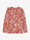 Molo Floral-print Ruffled T-shirt In Pink