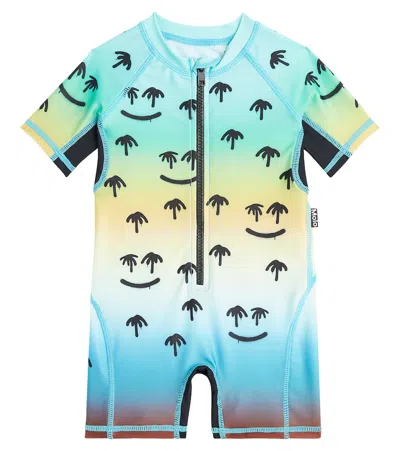 Molo Baby Neka Printed Rashguard Swimsuit In Multicoloured