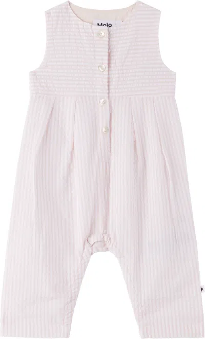 Molo Baby Pink & White Freja Jumpsuit