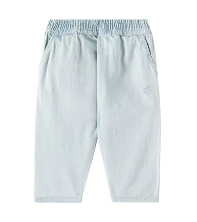 Molo Baby Sois Cotton Pants In Blue