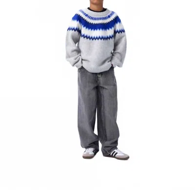Molo Kids' Baes Wool Sweater In Nordic Blues In Gray