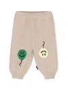 Molo Balloons-intarsia Knitted Leggings In Neutrals