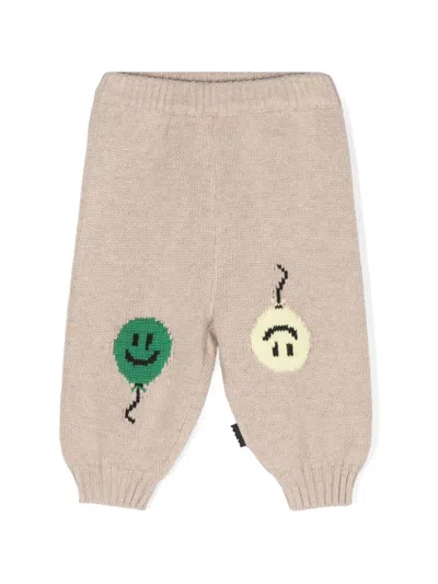 Molo Babies' Balloons-intarsia Knitted Leggings In Neutrals