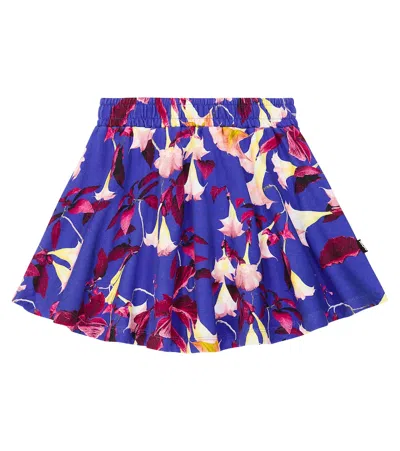 Molo Kids' Barbera Floral Cotton Skirt In Multicoloured