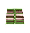 MOLO BEA STRIPED WOOL-BLEND SKIRT