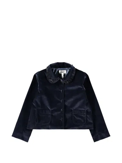 Molo Kids' Bead-embellished Blazer In Blue
