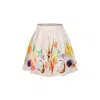 Molo Beige Skirt For Girl With Fruits In Beige