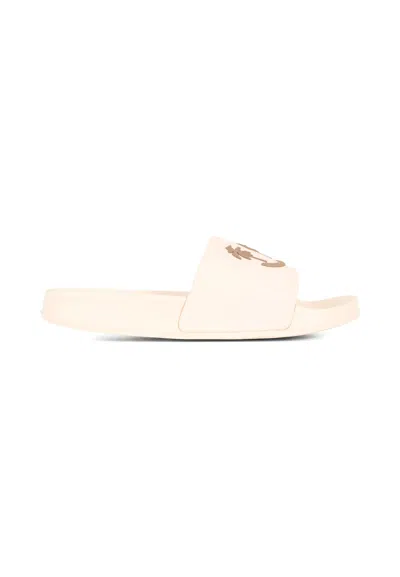 Molo Beige Slippers For Kids With Smiley In Sand