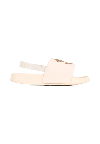 Molo Beige Slippers For Kids With Smiley In Sand