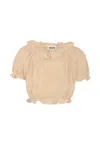 Molo Beige Top For Girl In Beige