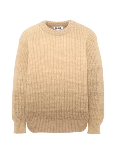 Molo Kids' Bello Ribbed-knit Sweater In White