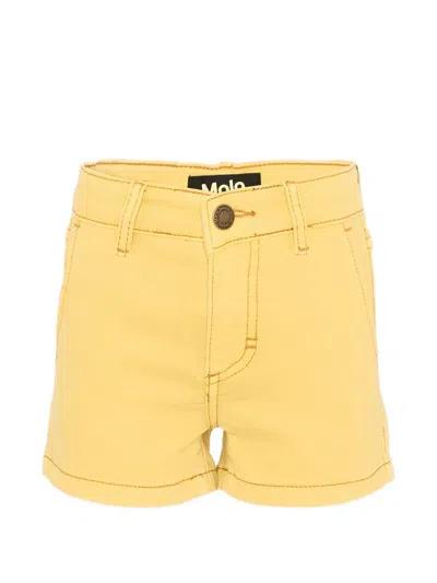Molo Kids' Belt-loop Pocket Shorts In Yellow
