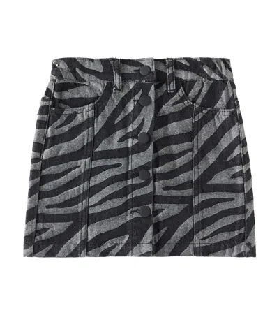 Molo Kids' Bera Zebra-print Skirt In Grey