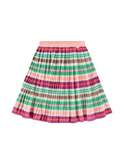 Molo Kids' Bess Pleated Skirt In Green