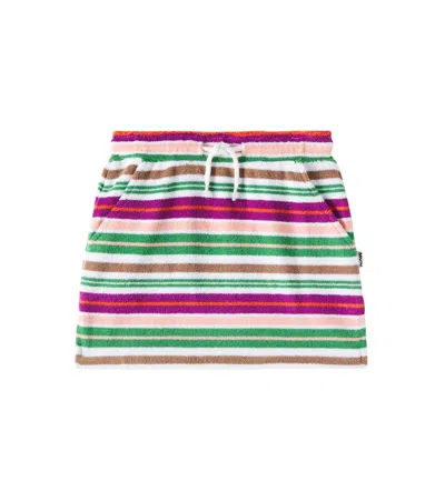 Molo Kids' Bethany Striped Cotton-blend Skirt In Multicoloured