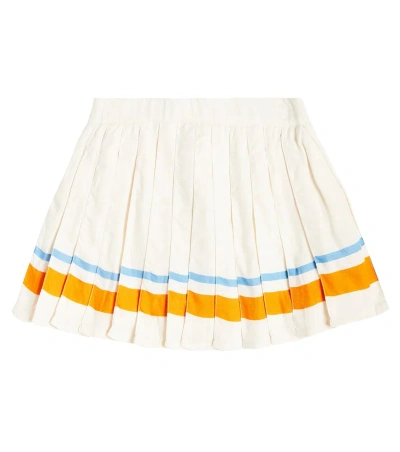 Molo Kids' Bianka Striped Pleated Skirt In Multicoloured