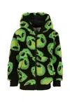 Molo Black Down Jacket For Boy With Alien In Black