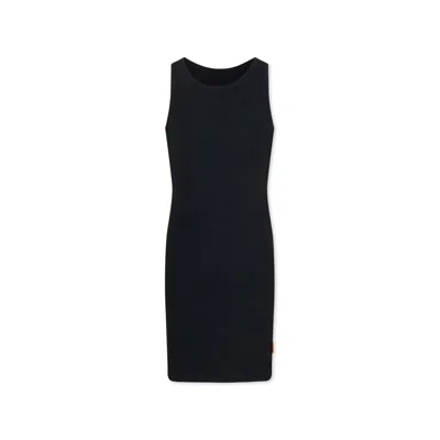 Molo Kids' Round Collar Sleeveless Dress In Black