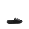 Molo Black Slippers For Kids With Smiley In Black