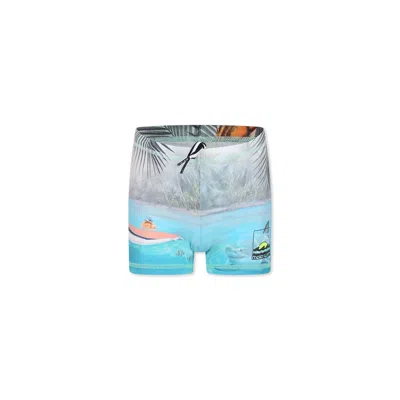 Molo Kids' Pattern Swimwear In Light Blue