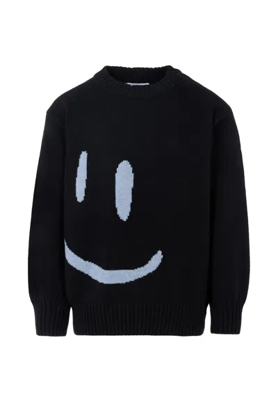Molo Black Sweater For Kids With Smiley