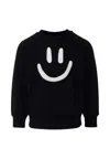 Molo Black Sweatshirt For Kids With Smiley In Black