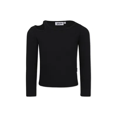 Molo Kids' Black T-shirt For Girl