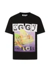 Molo Black T-shirt For Kids With Chameleon In Black
