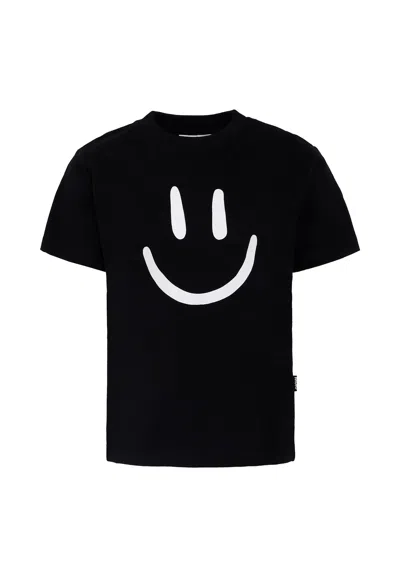 Molo Black T-shirt For Kids With Smiley