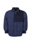 Molo Blue Down Jacket For Boy In Blue