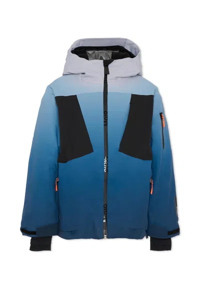 MOLO BLUE DOWN SNOW JACKET FOR BOY WITH LOGO