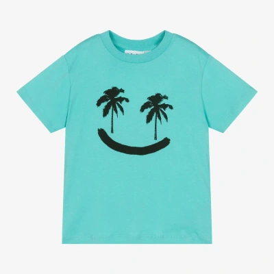 Molo Babies' Blue Palm Tree Cotton T-shirt