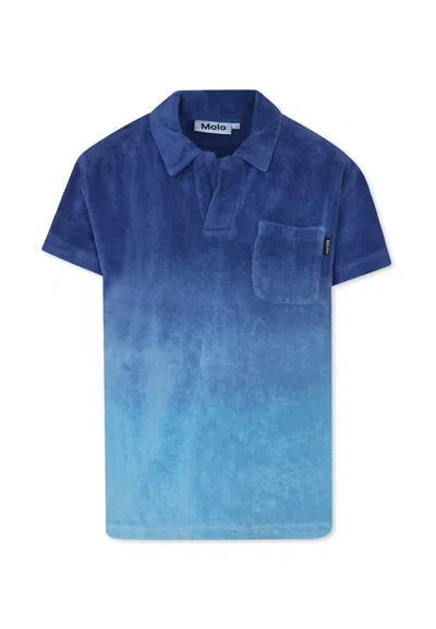 Molo Kids' Blue Polo Shirt For Boy