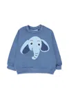 Molo Blue Sweatshirt For Baby Boy With Elephant In Blue