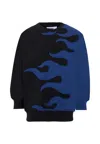 Molo Flame-embroidered Sweatshirt In Blue