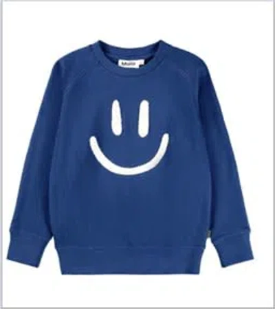 Molo Blue Sweatshirt For Kids With Smiley
